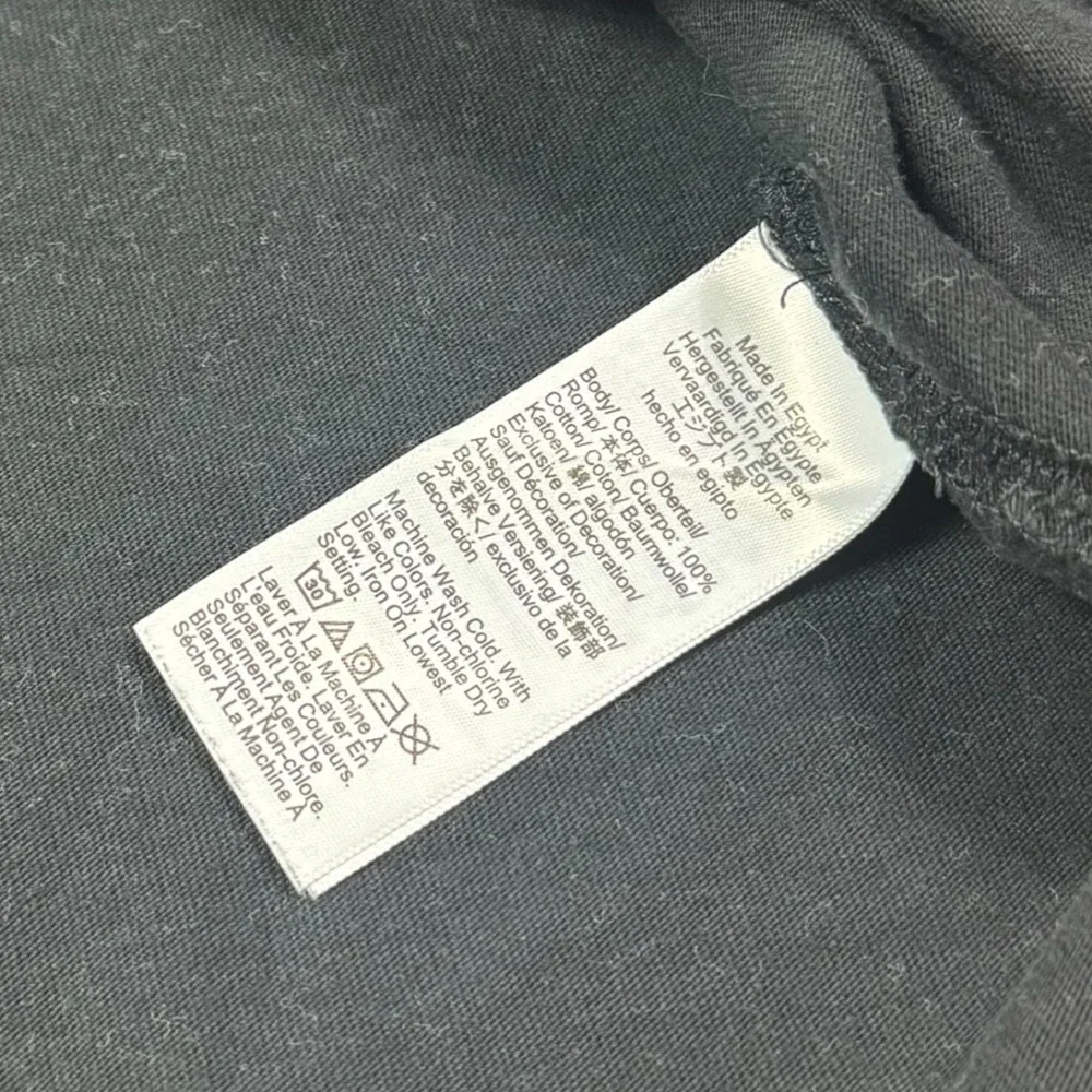 J. Crew Egypt Made Black Blank Relaxed Fit Cotton Shirt Men's Large